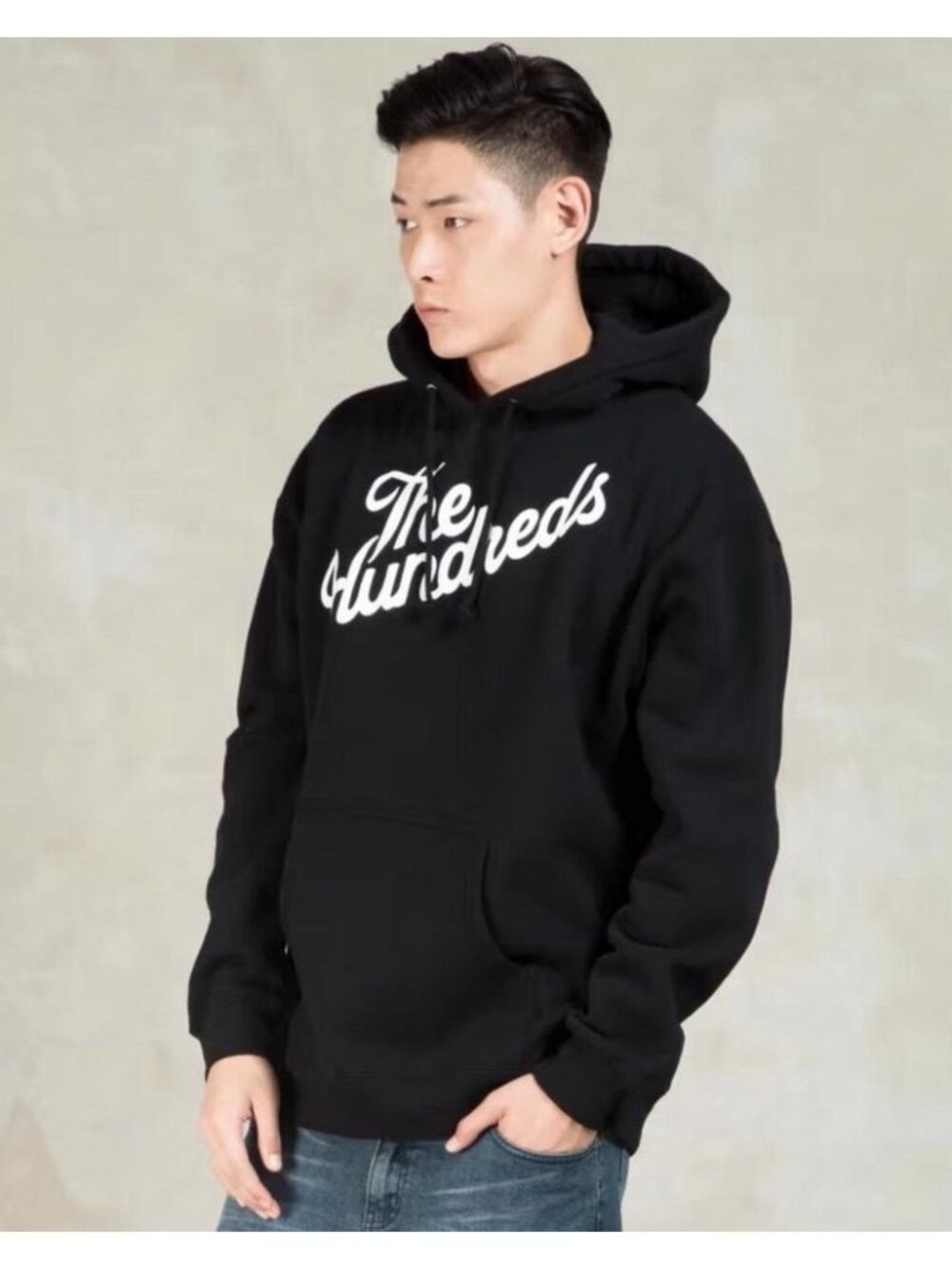 Hundreds Men Sz M Black Oversized Hoodie Thrashed Streetwear Distressed Skatewea